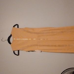 Calvin Klein faux suede and spandex cream color dress size 2